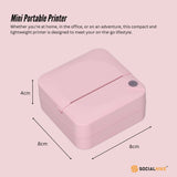 Printers & Accessories: Portable Mini Printer Pink - Inkless Bluetooth Phone Pocket Thermal Printing