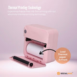 Printers & Accessories: Portable Mini Printer Pink - Inkless Bluetooth Phone Pocket Thermal Printing