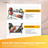 Storage Cabinets & Lockers: Social Hike Sports Equipment Storage Organiser Trolley on Wheels - Garage Basket