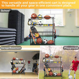 Storage Cabinets & Lockers: Social Hike Sports Equipment Storage Organiser Trolley on Wheels - Garage Basket