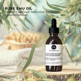 Facial Lotions & Moisturisers: Orku 25ml Pure Emu Oil with Dropper - Undiluted Natural Dromaius Novaehollandiae