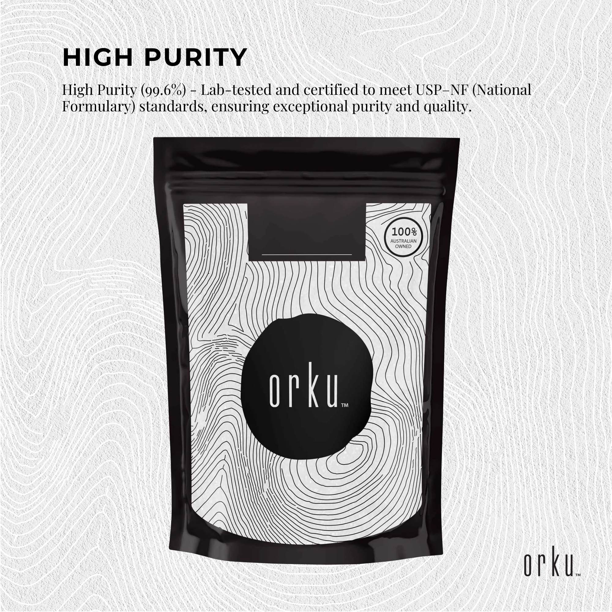 Vitamins & Supplements: Orku 1Kg Myo Inositol Powder - USP Grade High Purity Unflavoured