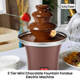 Kitchen Appliance Accessories: Kitchee 3 Tier Mini Chocolate Fountain Fondue Electric Machine