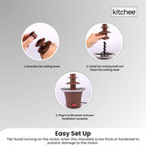 Kitchen Appliance Accessories: Kitchee 3 Tier Mini Chocolate Fountain Fondue Electric Machine