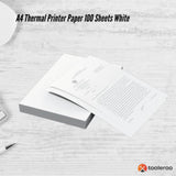 Shipping Supplies: Tooleroo 100x Sheets A4 Thermal Printer Paper White - BPA Free