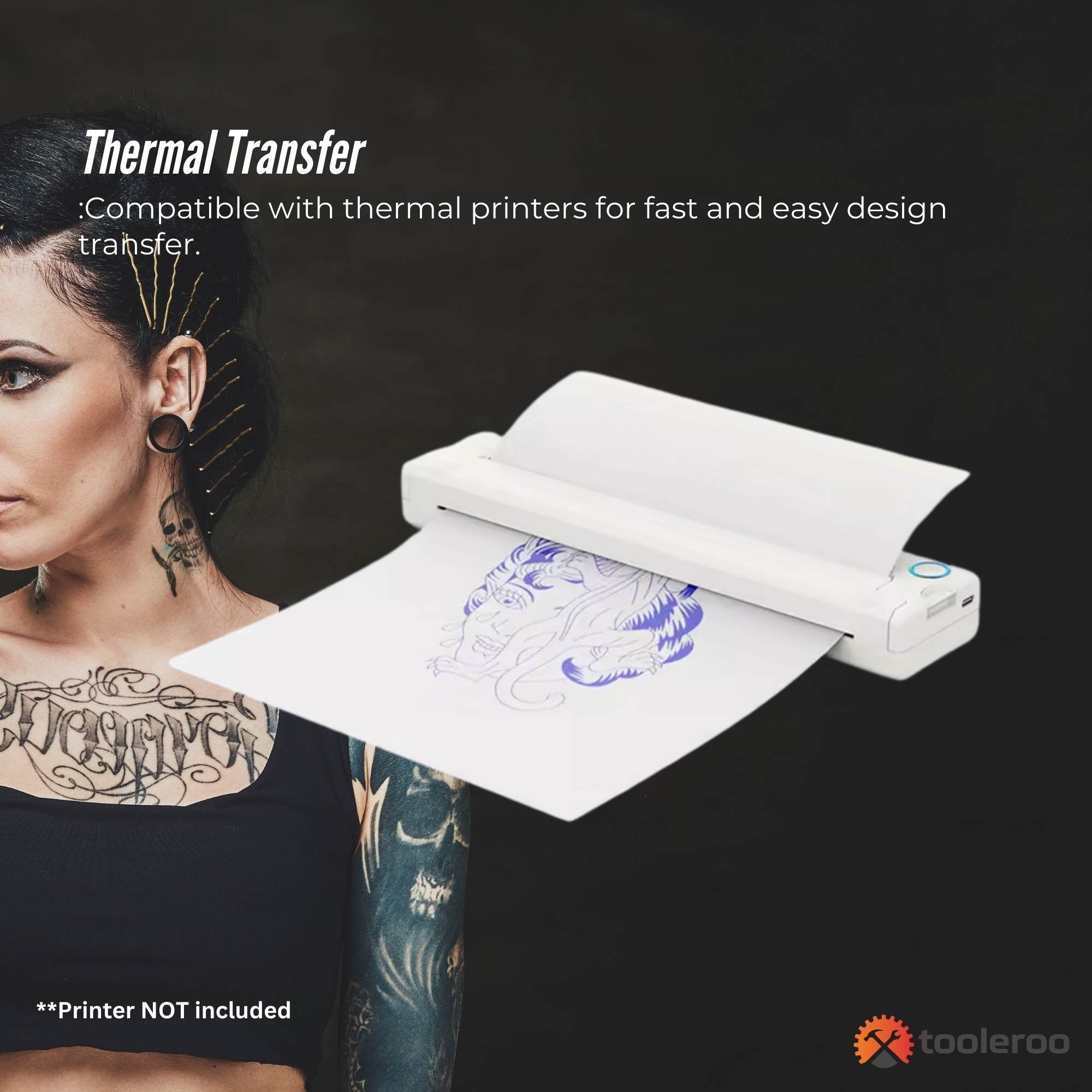 Paper Products: Tooleroo 50x Sheets A4 Tattoo Thermal Paper - for Professional Stencil Transfer
