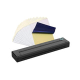 Printers & Accessories: Tooleroo Portable A4 Thermal Printer Black + Tattoo Stencil Paper - Wireless