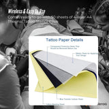 Printers & Accessories: Tooleroo Portable A4 Thermal Printer Black + Tattoo Stencil Paper - Wireless