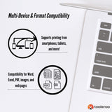 Printers & Accessories: Tooleroo Portable A4 Thermal Printer Black + Tattoo Stencil Paper - Wireless