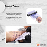 Printers & Accessories: Tooleroo Portable A4 Thermal Printer Black + Tattoo Stencil Paper - Wireless
