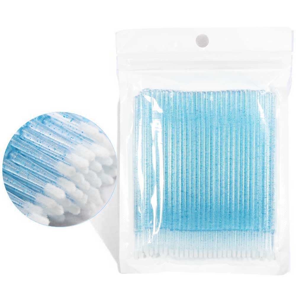 Dog Apparel: Miosh Disposable Micro Applicator Brush 100PCS - Blue