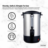 Kettles: Kitchee 20L Electric Water Boiler - Stainless Steel Commercial Hot Liquid Urn