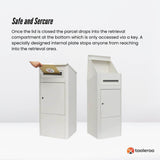 Storage Cabinets & Lockers: Parcel Delivery Drop Box Mailbox - Secure Home Package Locker 38x38x90cm White