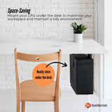 Laptop Stands: Tooleroo Under Desk CPU Holder PC Mount - Adjustable 360 Degree Rotation Rack