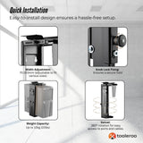 Laptop Stands: Tooleroo Under Desk CPU Holder PC Mount - Adjustable 360 Degree Rotation Rack