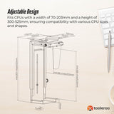 Laptop Stands: Tooleroo Under Desk CPU Holder PC Mount - Adjustable 360 Degree Rotation Rack