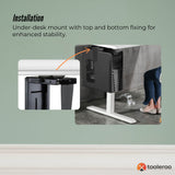Laptop Stands: Tooleroo Under Desk CPU Holder PC Mount - Adjustable 360 Degree Rotation Rack