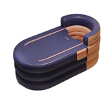 Bathtubs: Portable Bathtub and Wireless Pump - Inflatable Foldable Collapsible Adult Tub Orange