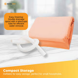 Bathtubs: Portable Bathtub and Wireless Pump - Inflatable Foldable Collapsible Adult Tub Orange
