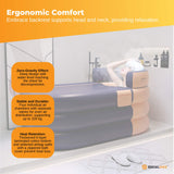 Bathtubs: Portable Bathtub and Wireless Pump - Inflatable Foldable Collapsible Adult Tub Orange