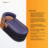 Bathtubs: Portable Bathtub and Wireless Pump - Inflatable Foldable Collapsible Adult Tub Orange