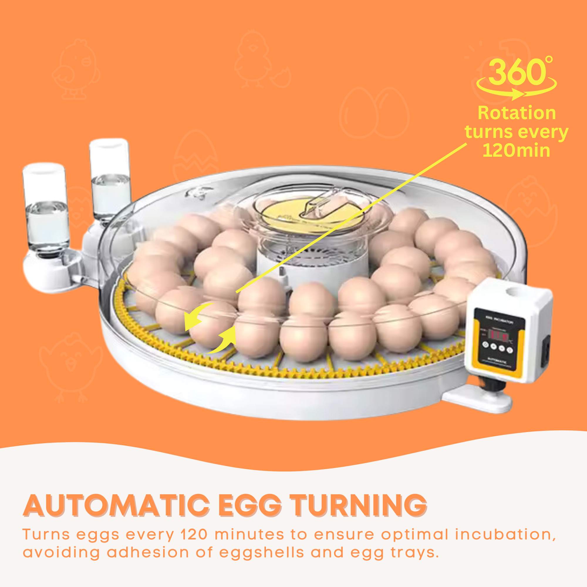 Coop & Hutch Accessories: Automatic 35 Egg Incubator - Electric Digital Turning Chicken Quail Duck Hatching