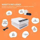 Coop & Hutch Accessories: Automatic 48 Egg Incubator - Electric Digital Turning Chicken Quail Duck Hatching