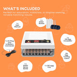 Coop & Hutch Accessories: Automatic 130 Egg Incubator - Electric Digital Turning Chicken Quail Duck Hatching