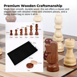 Board Games: Social Hike Wooden Chess & Checkers 2 in 1  Magnetic Travel Foldable Board Game