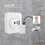 Tooleroo Wall Mountable CD Player Speaker - Bluetooth HiFi FM Radio White