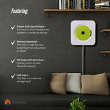 Tooleroo Wall Mountable CD Player Speaker - Bluetooth HiFi FM Radio White
