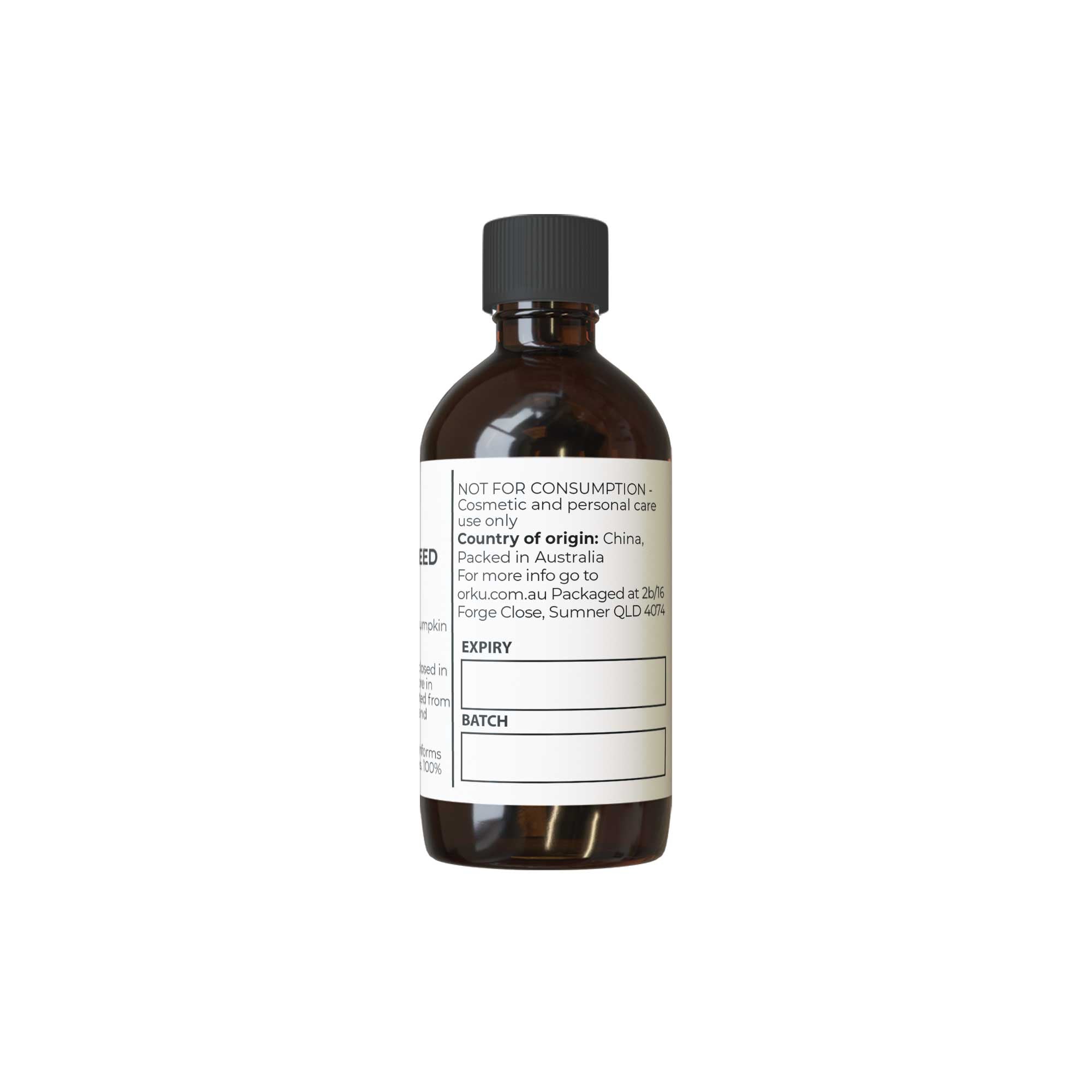 Orku 250ml Organic Pumpkin Seed Oil – Virgin Cold Pressed Unrefined Cosmetic Gr.
