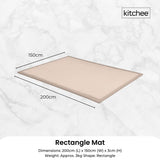 Kitchee Foam Floor Mat 150x200cm - Padded Thick Deep Soft Tatami Style Rug Cream