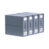 Clothing & Wardrobe Storage: 4x Kitchee Foldable Bed Sheet Storage Box - Linen and Closet Organiser Grey