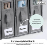 Clothing & Wardrobe Storage: 4x Kitchee Foldable Bed Sheet Storage Box - Linen and Closet Organiser Grey
