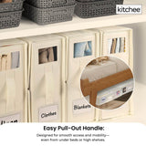 1x Kitchee Foldable Bed Sheet Storage Box - Linen and Closet Organiser Beige