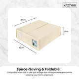 Clothing & Wardrobe Storage: 4x Kitchee Foldable Bed Sheet Storage Box - Linen and Closet Organiser Beige
