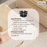 Clothing & Wardrobe Storage: 4x Kitchee Foldable Bed Sheet Storage Box - Linen and Closet Organiser Beige