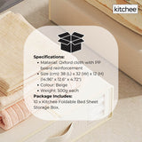 10x Kitchee Foldable Bed Sheet Storage Box – Linen & Closet Organiser Beige