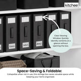 10x Kitchee Foldable Bed Sheet Storage Box – Linen & Closet Organiser Black