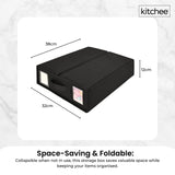 10x Kitchee Foldable Bed Sheet Storage Box – Linen & Closet Organiser Black