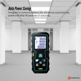 Tooleroo 100m Digital Laser Distance Measurer - LCD Area Volume Meter Tool