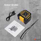Tooleroo 60m Digital Laser Tape Measure + 5m Steel Tape – 3-in-1 Cross Marking