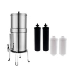Orku 23L Gravity Benchtop Water Filter System with Gauge - Stainless Steel