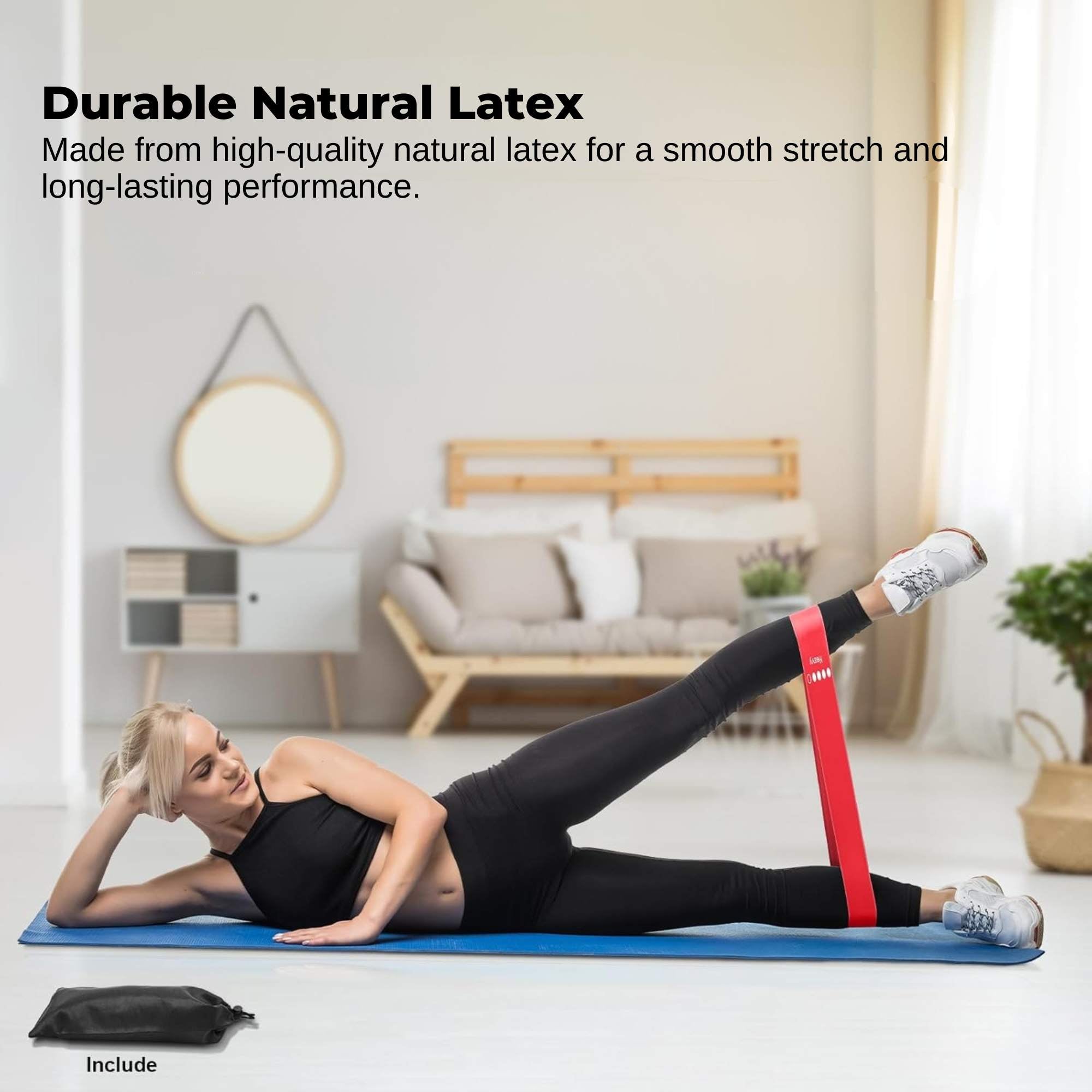 Yoga & Pilates: Social Hike Resistance Bands 5-Pack  Anti-Slip Latex Workout Loops 2.318.1kg