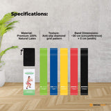 Yoga & Pilates: Social Hike Resistance Bands 5-Pack  Anti-Slip Latex Workout Loops 2.318.1kg