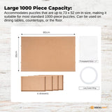 Jigsaw Puzzles & Accessories: Social Hike 1000pcs Puzzle Board 4 Drawer with Cover -  Wooden Rotating Tabletop