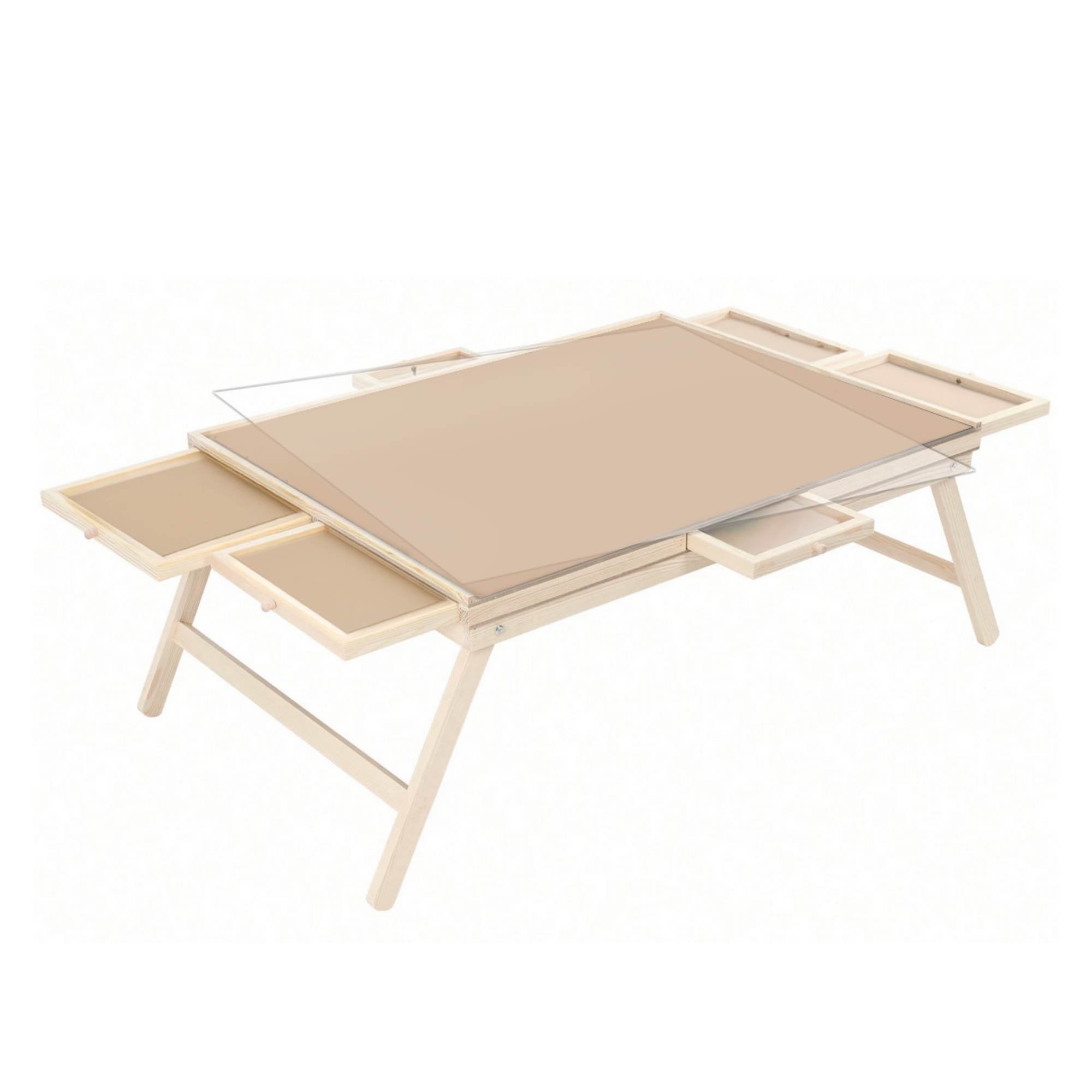 Social Hike Puzzle Board Table 1500 pcs - Folding Legs 6 Drawer with Cover