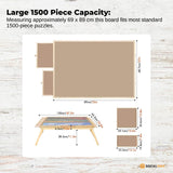 Jigsaw Puzzles & Accessories: Social Hike 1500pcs Puzzle Board Table 6 Drawer with Cover - Wooden Folding Legs