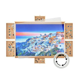 Jigsaw Puzzles & Accessories: Social Hike 1500pcs Puzzle Board 6 Drawer with Cover - Wooden Rotating Tabletop